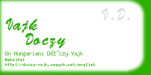 vajk doczy business card
